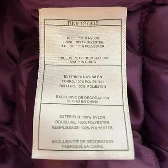 Reebok Women's Midweight Purple Puffer Coat sz 3 X - Picture 6 of 10